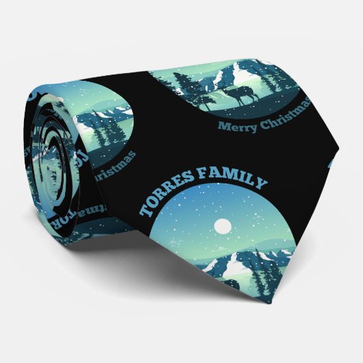 Torres Familie frohe Weihnachten Krawatte (Gerollt)