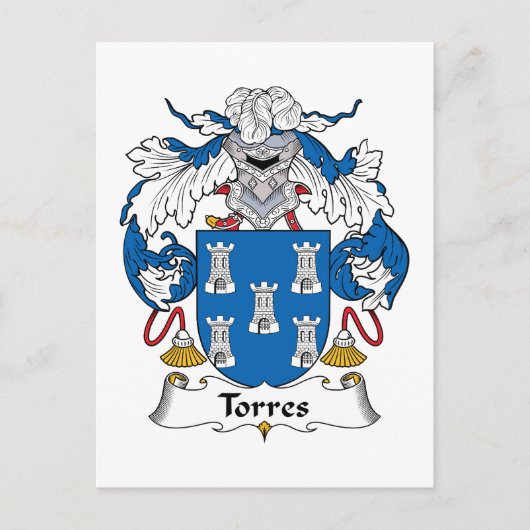 Torres Familienwappen Postkarte (Vorderseite)