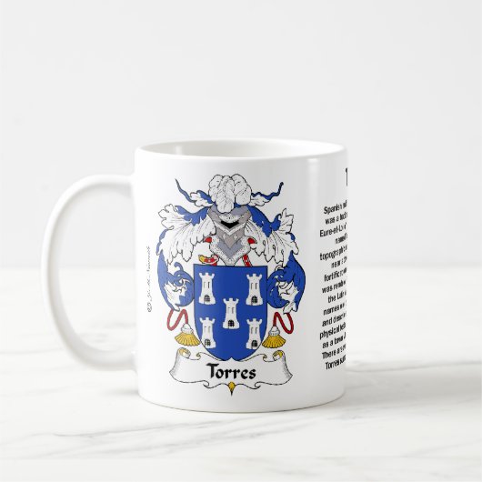 Torres Familienwappen-Tasse Kaffeetasse (Links)