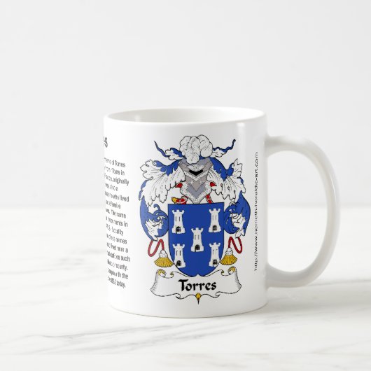 Torres Familienwappen-Tasse Kaffeetasse (Rechts)