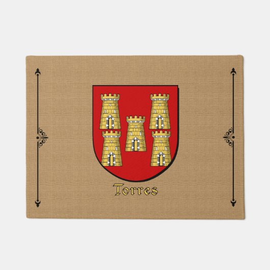 Torres Historischer Schild auf Kobelstein Fußmatte (Vorderseite)