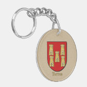 Torres Historischer Schild und spanische Flagge Schlüsselanhänger (Vorderseite links)