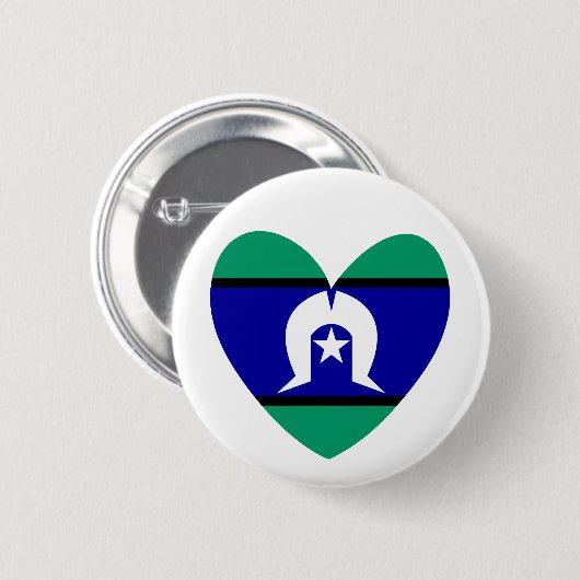 Torres Strait Islanders Herz Button (Vorne & Hinten)