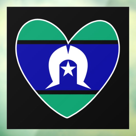 Torres Strait Islanders Herz Fensteraufkleber (Blatt 3)