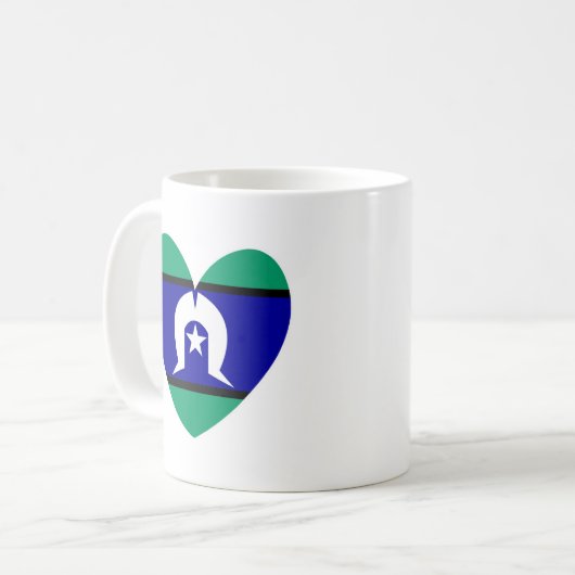 Torres Strait Islanders Herz Kaffeetasse (Vorderseite Links)