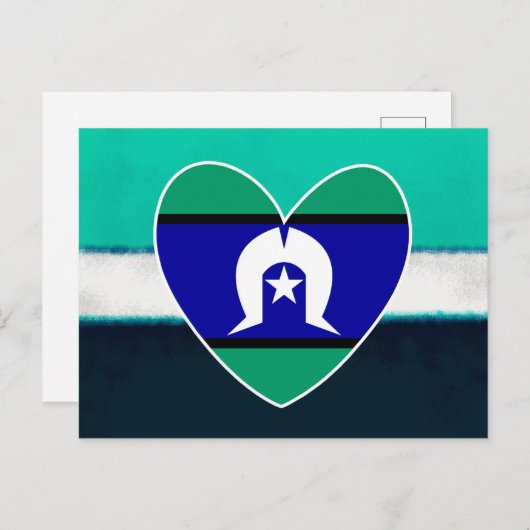 Torres Strait Islanders Herz Postkarte (Vorne/Hinten)