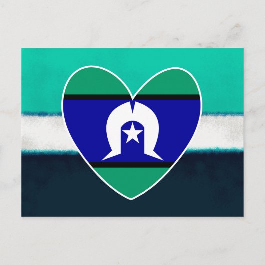Torres Strait Islanders Herz Postkarte (Vorderseite)