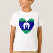 Torres Strait Islanders Herz T-Shirt (Vorderseite)