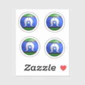 Torres Strait Islands Glossy Circle Flag Aufkleber (Blatt)