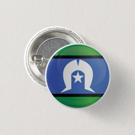 Torres Strait Islands Round-Icon-Flagge Button (Vorne & Hinten)