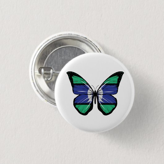 Torres Strait Islands Schmetterlingsflagge Button (Vorne & Hinten)