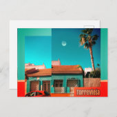 Torrevieja, Alicante in Orange und Turqoise Postkarte (Vorne/Hinten)