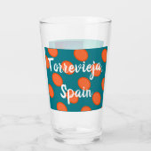 Torrevieja House, Palm, Bright Orange & Turquoise Glas (Rückseite)