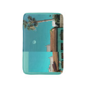 Torrevieja in Orange und Turqoise Badematte (Vorderseite Vertikal)