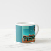 Torrevieja in Orange und Turqoise Espressotasse (Vorderseite Rechts)