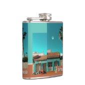 Torrevieja in Orange und Turqoise Flachmann (Rechts)