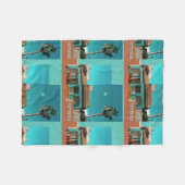 Torrevieja in Orange und Turqoise Fleecedecke (Vorderseite (Horizontal))