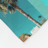 Torrevieja in Orange und Turqoise Fleecedecke (Ecke)