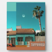 Torrevieja in Orange und Turqoise Fotoplatte (Vorderseite)