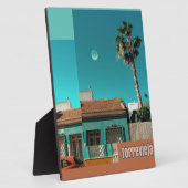 Torrevieja in Orange und Turqoise Fotoplatte (Seite)