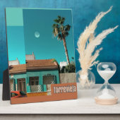 Torrevieja in Orange und Turqoise Fotoplatte (Seite)