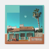 Torrevieja in Orange und Turqoise Magnet (Vorne)