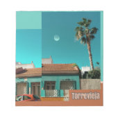 Torrevieja in Orange und Turqoise Notizblock (Vorderseite)