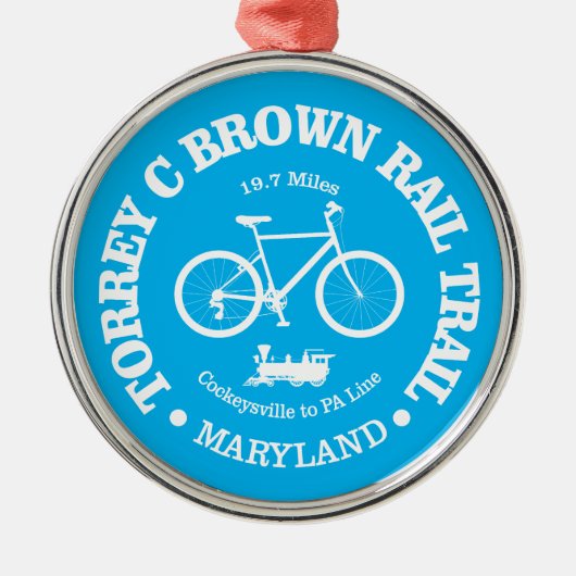 Torrey C Brown Rail Trail (Radfahren) Ornament Aus Metall (Vorne)