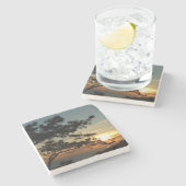 Torrey Pine Sunset I California Landscape Steinuntersetzer (Seitenansicht)