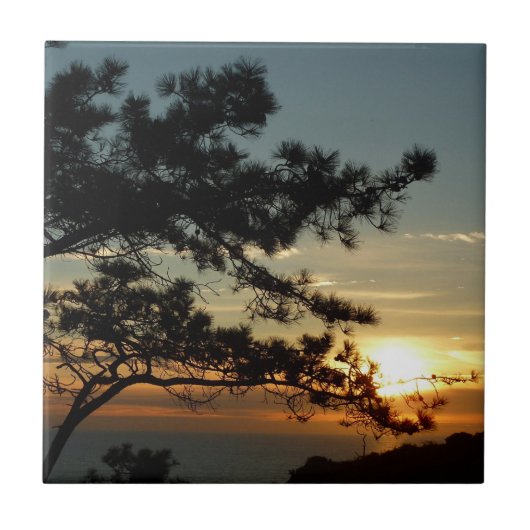Torrey Pine Sunset I California Landschaft Fliese (Vorderseite)