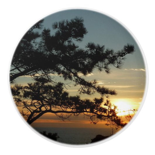 Torrey Pine Sunset I California Landschaft Keramikknauf (Vorderseite)