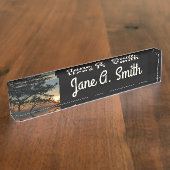 Torrey Pine Sunset I California Landschaft Namensplakette (Seite)