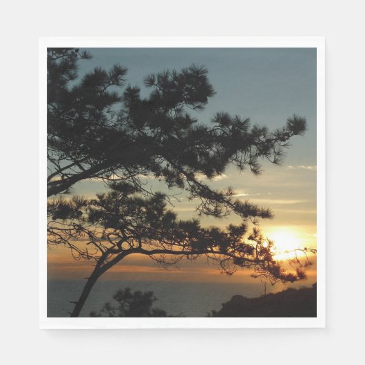 Torrey Pine Sunset I California Landschaft Serviette (Vorderseite)