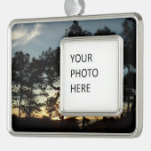 Torrey Pine Sunset II Kalifornien Landschaft Rahmen-Ornament Silber (Links)