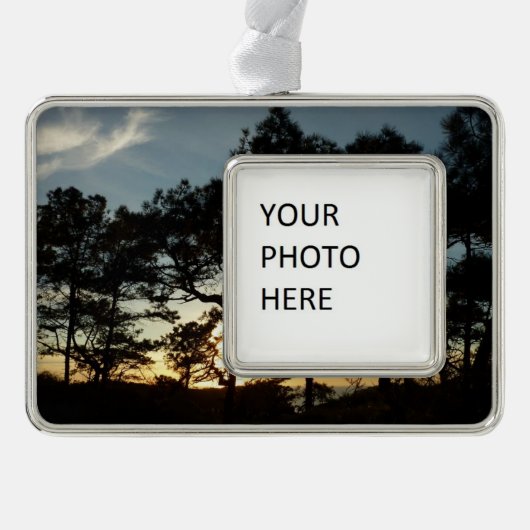 Torrey Pine Sunset II Kalifornien Landschaft Rahmen-Ornament Silber (Vorderseite)