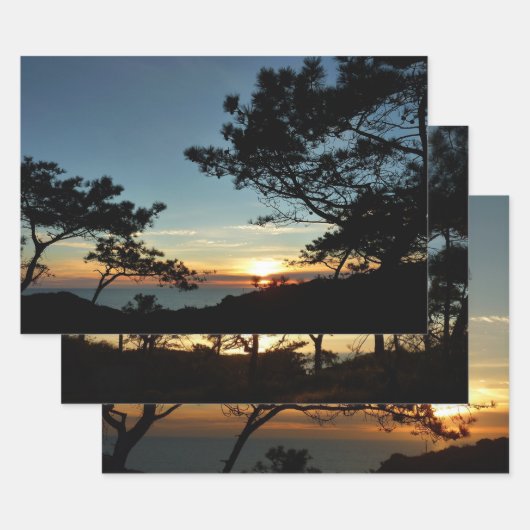 Torrey Pine Sunset III California Landschaft Geschenkpapier Set (Set)