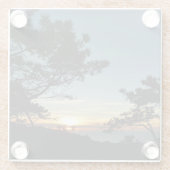 Torrey Pine Sunset III California Landschaft Glasuntersetzer (Rückseite)