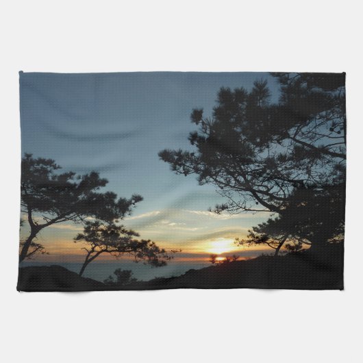 Torrey Pine Sunset III California Landschaft Handtuch (Horizontal)