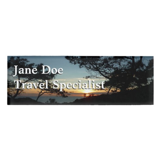 Torrey Pine Sunset III California Landschaft Namenschild (Vorderseite)