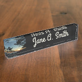 Torrey Pine Sunset III California Landschaft Namensplakette (Seite)