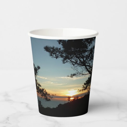 Torrey Pine Sunset III California Landschaft Pappbecher (Links)