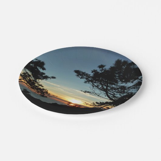 Torrey Pine Sunset III California Landschaft Pappteller (Schrägansicht)
