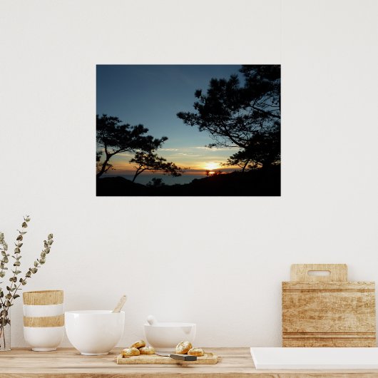 Torrey Pine Sunset III California Landschaft Poster (Küche)