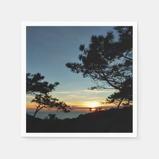 Torrey Pine Sunset III California Landschaft Serviette (Vorderseite)