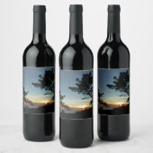 Torrey Pine Sunset III California Landschaft Weinetikett (Flaschen)