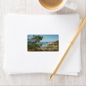 Torrey Pine und California Coastline Landschaft Adressaufkleber (Insitu)