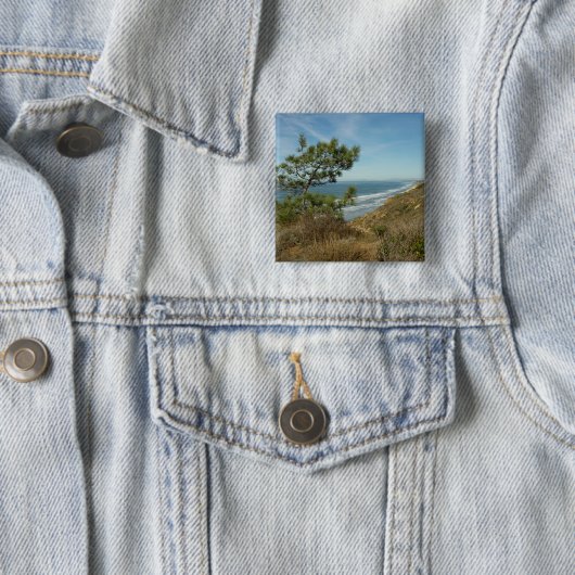 Torrey Pine und California Coastline Landschaft Button (Beispiel)