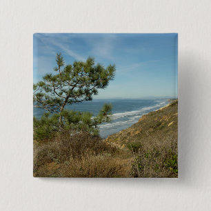 Torrey Pine und California Coastline Landschaft Button