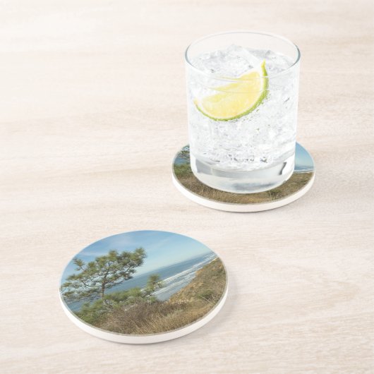 Torrey Pine und California Coastline Landschaft Getränkeuntersetzer (Seite)