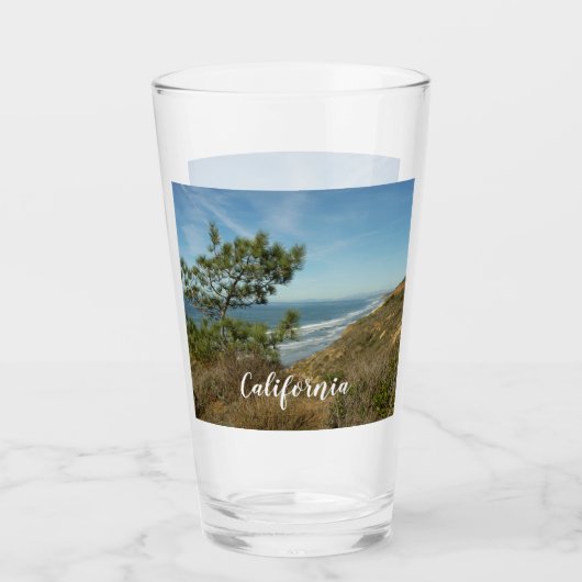 Torrey Pine und California Coastline Landschaft Glas (Vorderseite)